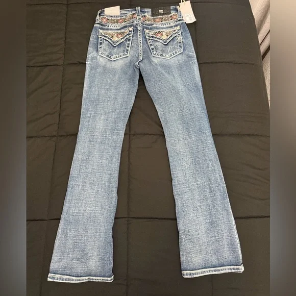 Miss Me Light Blue Flare Jeans - Picture 2 of 5